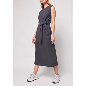 Faherty Dream Costa Sleeveless Organic Cotton Gauze Dress Gray Belted Size Small